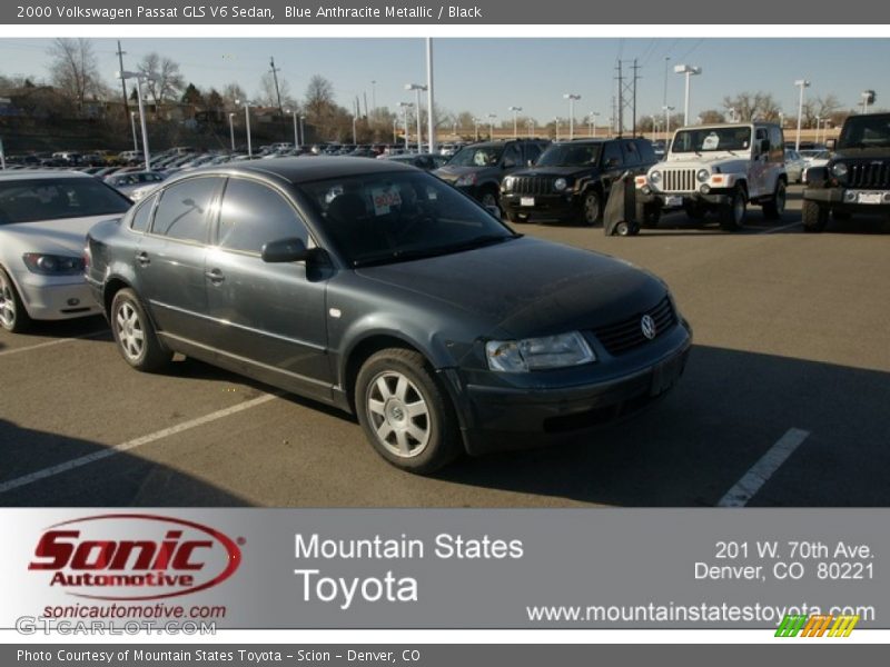 Blue Anthracite Metallic / Black 2000 Volkswagen Passat GLS V6 Sedan
