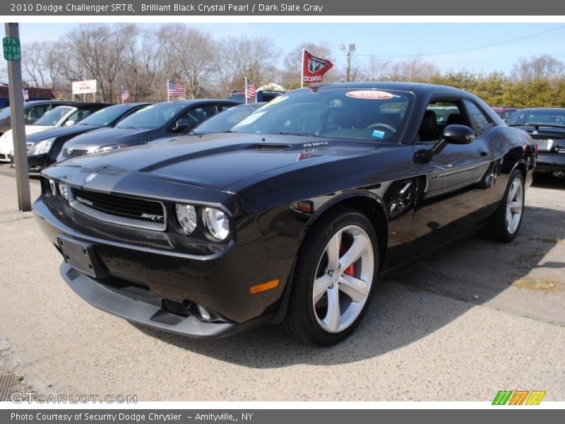 Brilliant Black Crystal Pearl / Dark Slate Gray 2010 Dodge Challenger SRT8