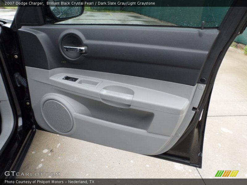 Brilliant Black Crystal Pearl / Dark Slate Gray/Light Graystone 2007 Dodge Charger