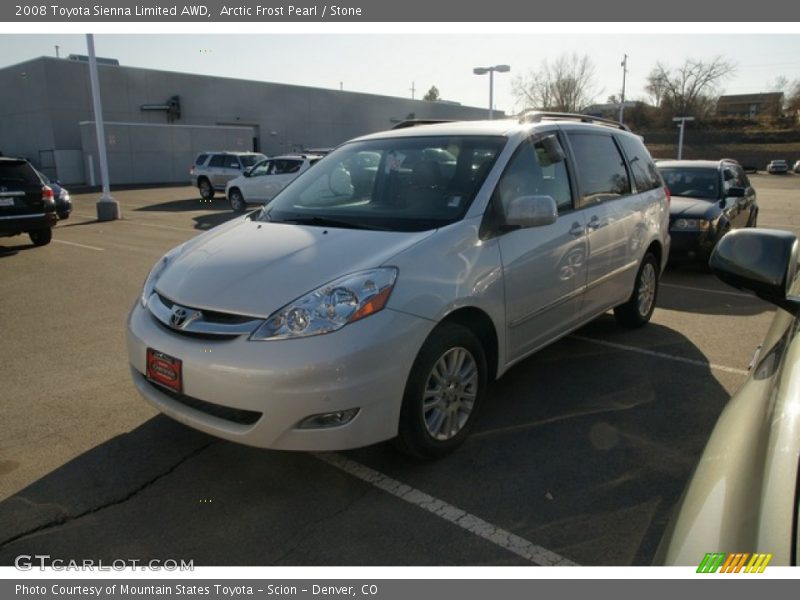 Arctic Frost Pearl / Stone 2008 Toyota Sienna Limited AWD