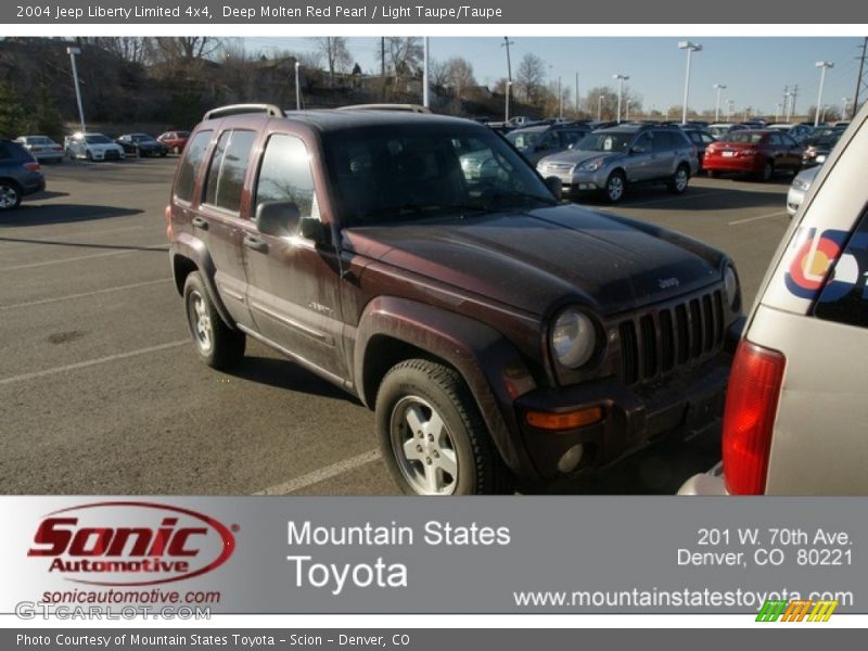 Deep Molten Red Pearl / Light Taupe/Taupe 2004 Jeep Liberty Limited 4x4