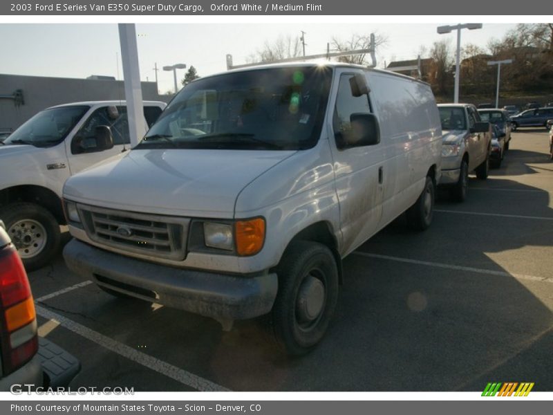 Oxford White / Medium Flint 2003 Ford E Series Van E350 Super Duty Cargo