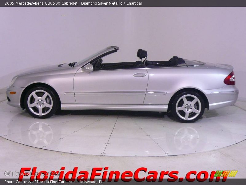Diamond Silver Metallic / Charcoal 2005 Mercedes-Benz CLK 500 Cabriolet