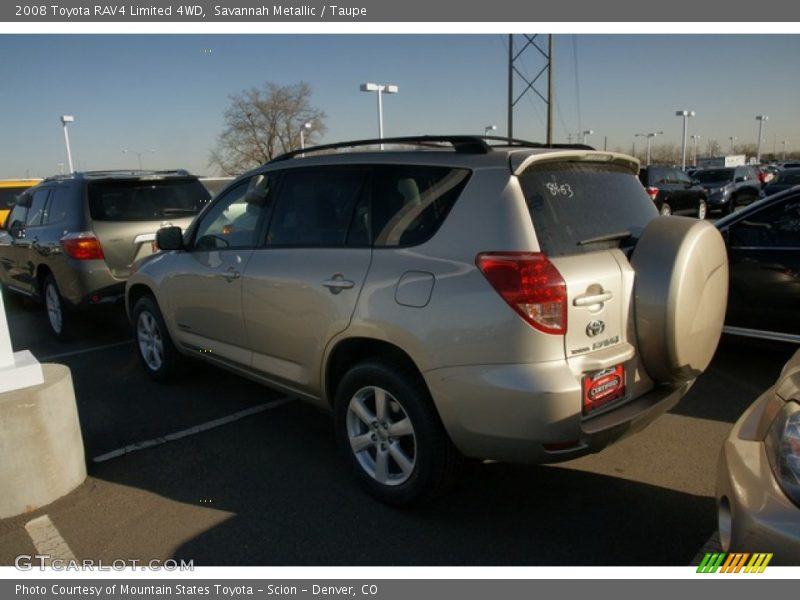 Savannah Metallic / Taupe 2008 Toyota RAV4 Limited 4WD