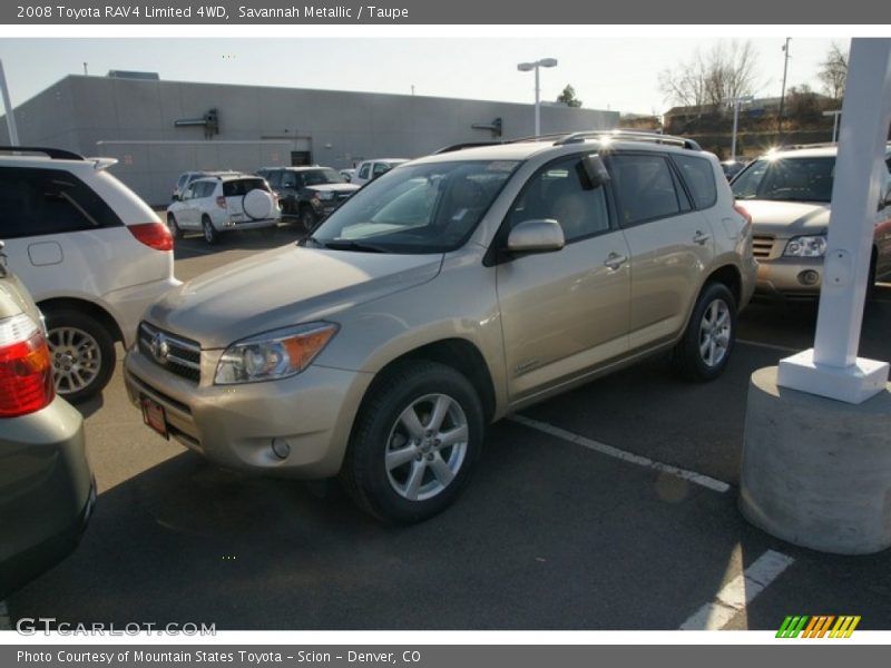 Savannah Metallic / Taupe 2008 Toyota RAV4 Limited 4WD