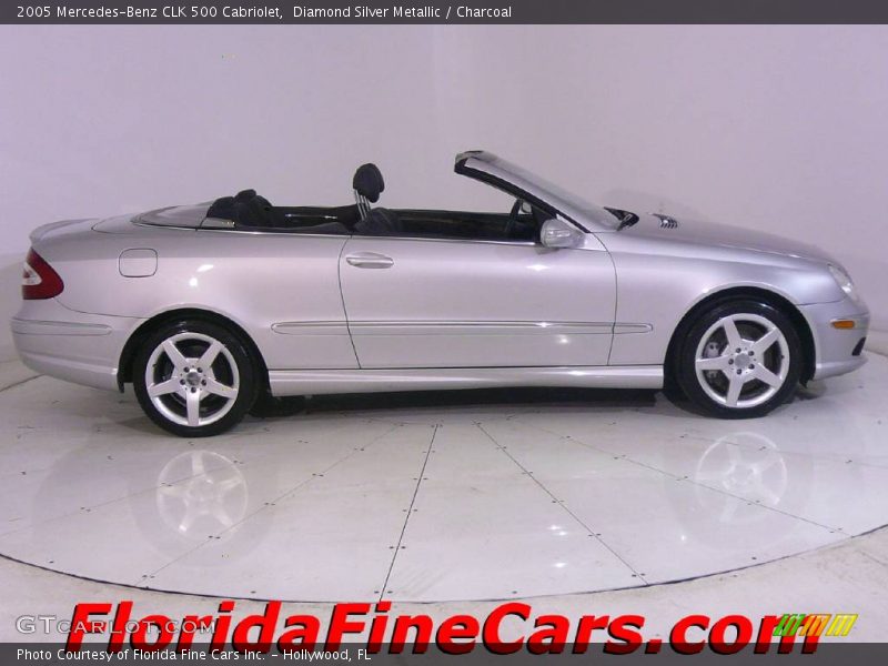 Diamond Silver Metallic / Charcoal 2005 Mercedes-Benz CLK 500 Cabriolet