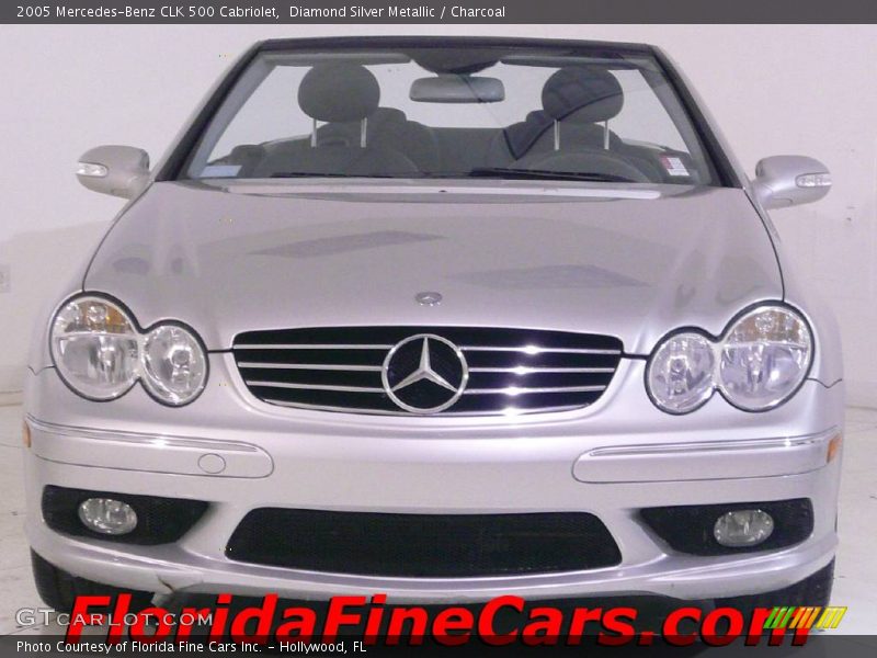 Diamond Silver Metallic / Charcoal 2005 Mercedes-Benz CLK 500 Cabriolet
