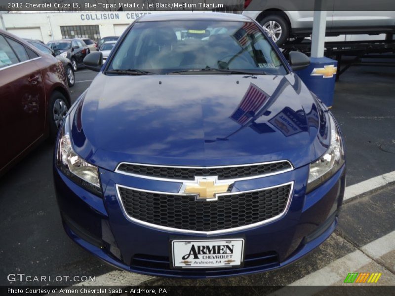 Blue Topaz Metallic / Jet Black/Medium Titanium 2012 Chevrolet Cruze LS