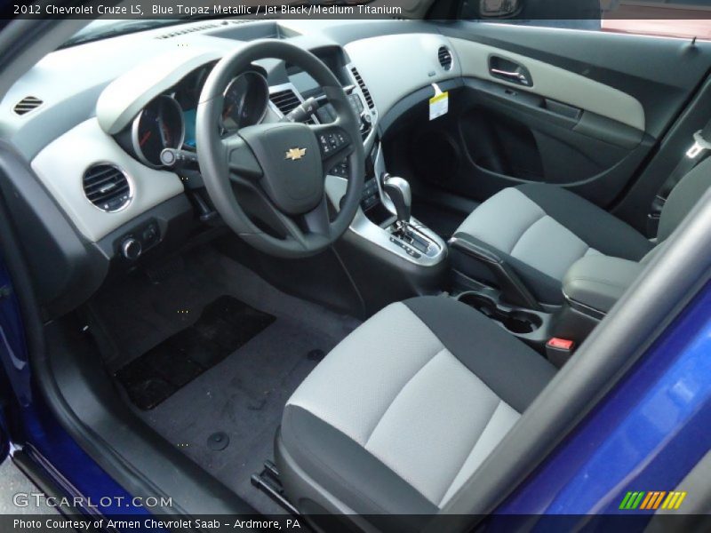 Blue Topaz Metallic / Jet Black/Medium Titanium 2012 Chevrolet Cruze LS