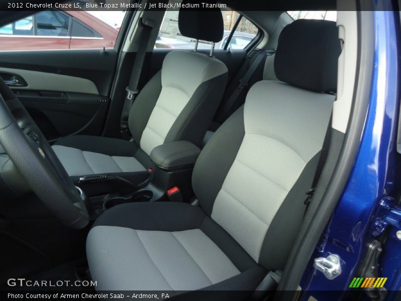 Blue Topaz Metallic / Jet Black/Medium Titanium 2012 Chevrolet Cruze LS