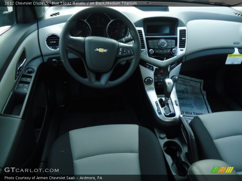 Blue Topaz Metallic / Jet Black/Medium Titanium 2012 Chevrolet Cruze LS