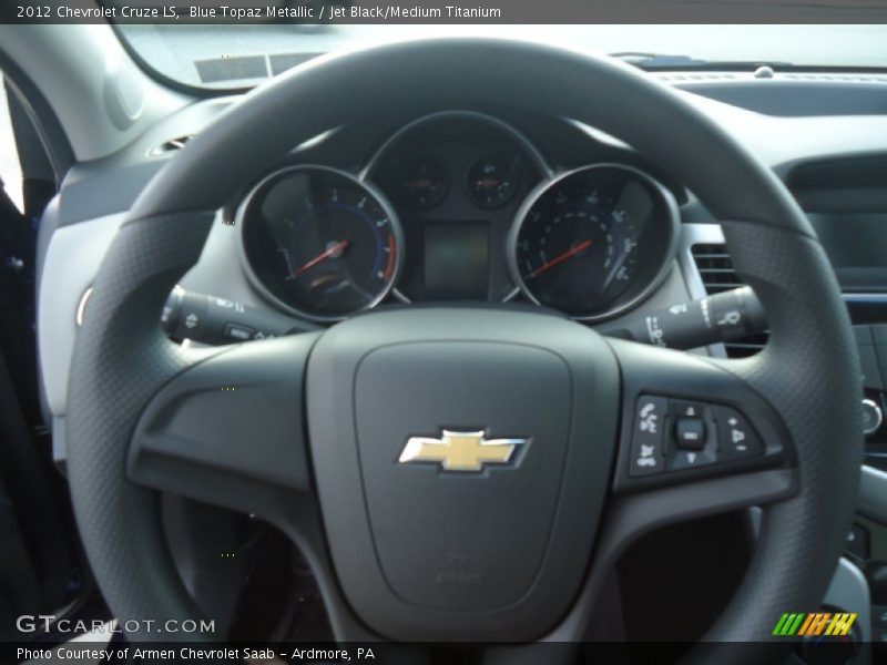 Blue Topaz Metallic / Jet Black/Medium Titanium 2012 Chevrolet Cruze LS