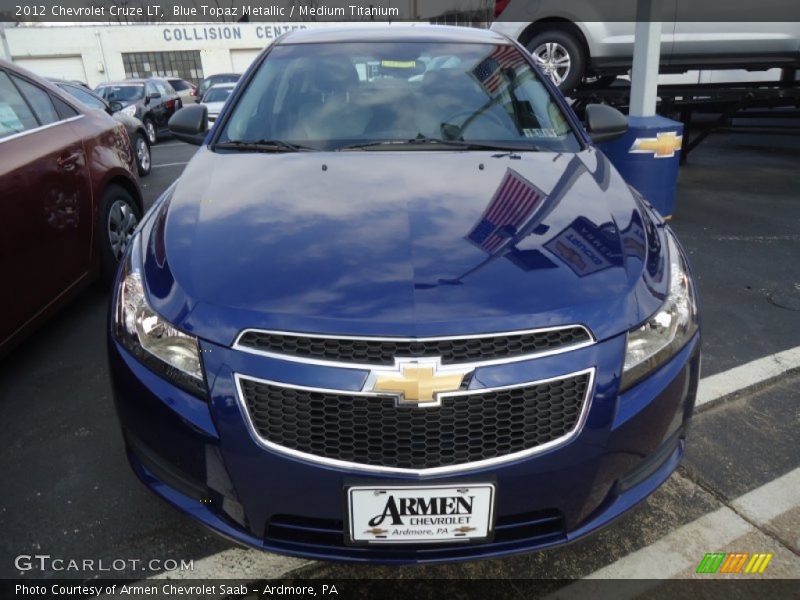 Blue Topaz Metallic / Medium Titanium 2012 Chevrolet Cruze LT