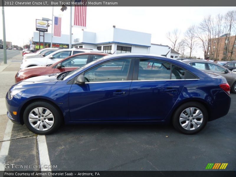 Blue Topaz Metallic / Medium Titanium 2012 Chevrolet Cruze LT