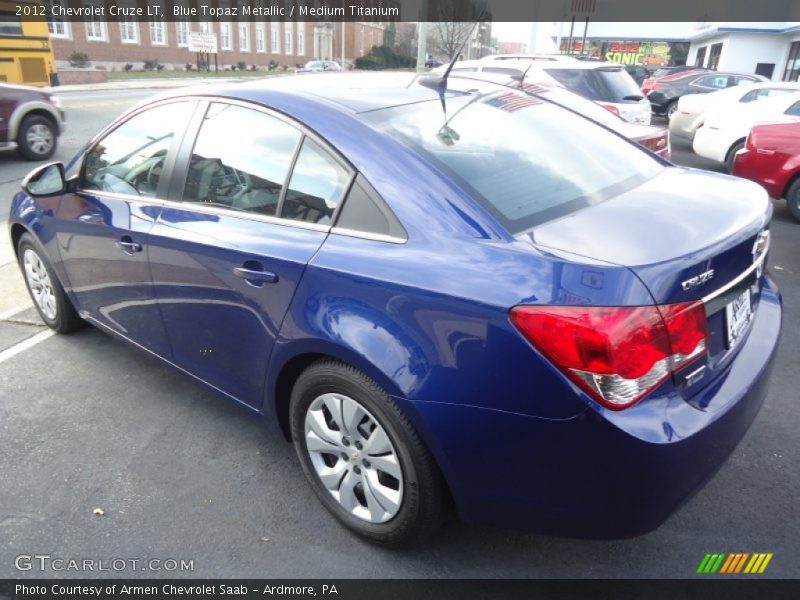 Blue Topaz Metallic / Medium Titanium 2012 Chevrolet Cruze LT