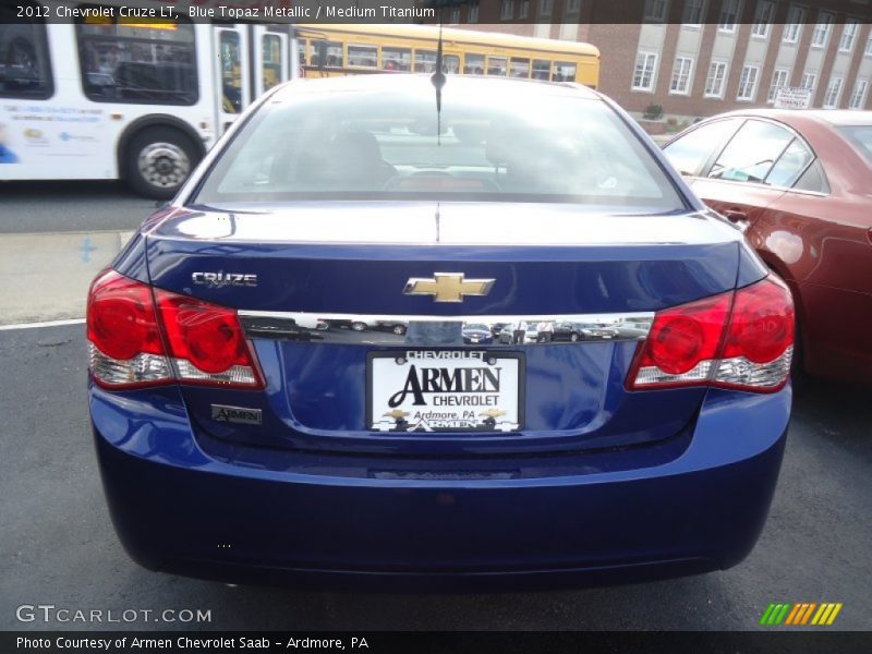 Blue Topaz Metallic / Medium Titanium 2012 Chevrolet Cruze LT