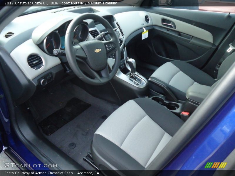 Blue Topaz Metallic / Medium Titanium 2012 Chevrolet Cruze LT