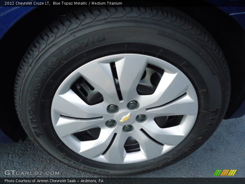 Blue Topaz Metallic / Medium Titanium 2012 Chevrolet Cruze LT