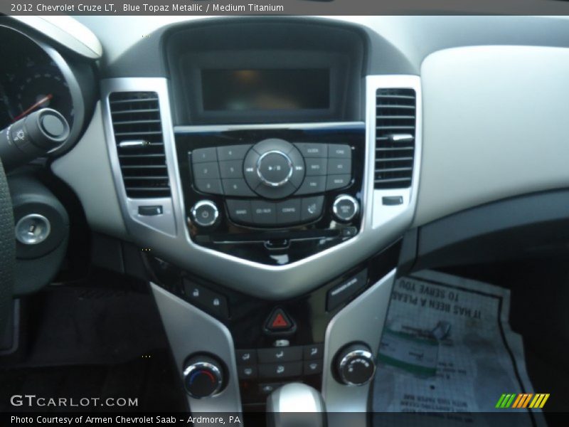 Blue Topaz Metallic / Medium Titanium 2012 Chevrolet Cruze LT