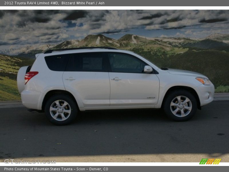 Blizzard White Pearl / Ash 2012 Toyota RAV4 Limited 4WD