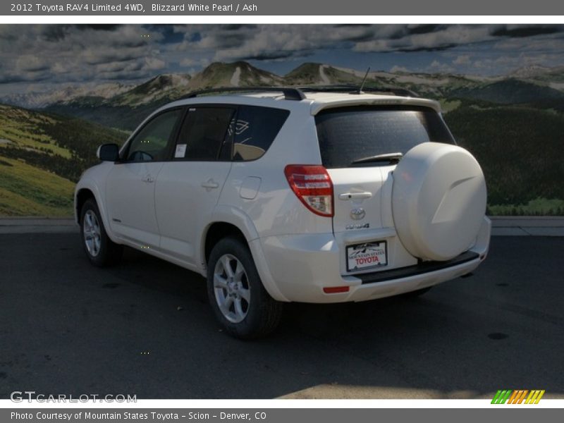 Blizzard White Pearl / Ash 2012 Toyota RAV4 Limited 4WD