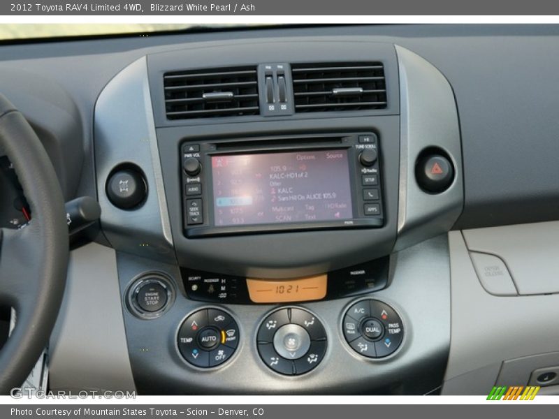 Controls of 2012 RAV4 Limited 4WD