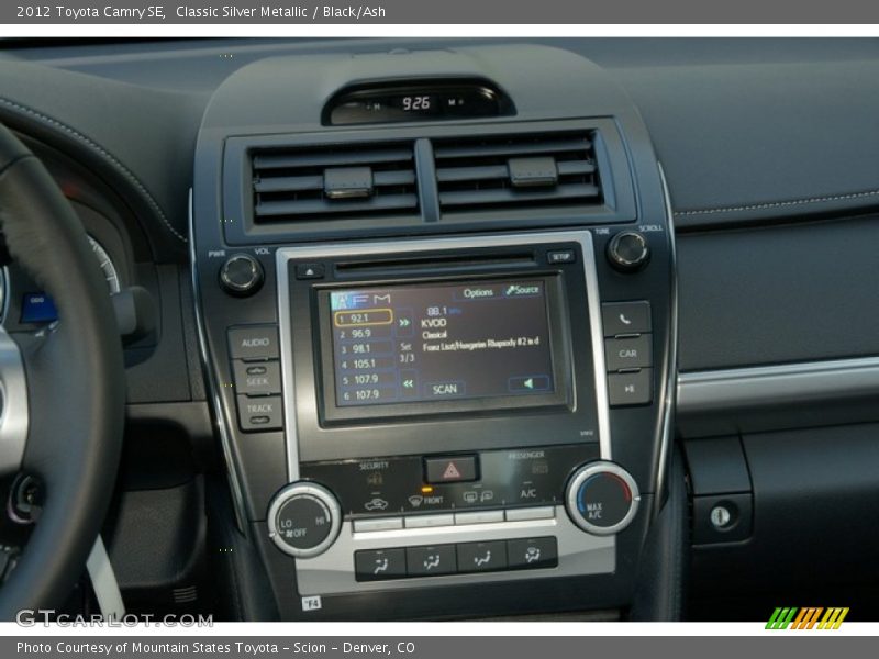 Classic Silver Metallic / Black/Ash 2012 Toyota Camry SE