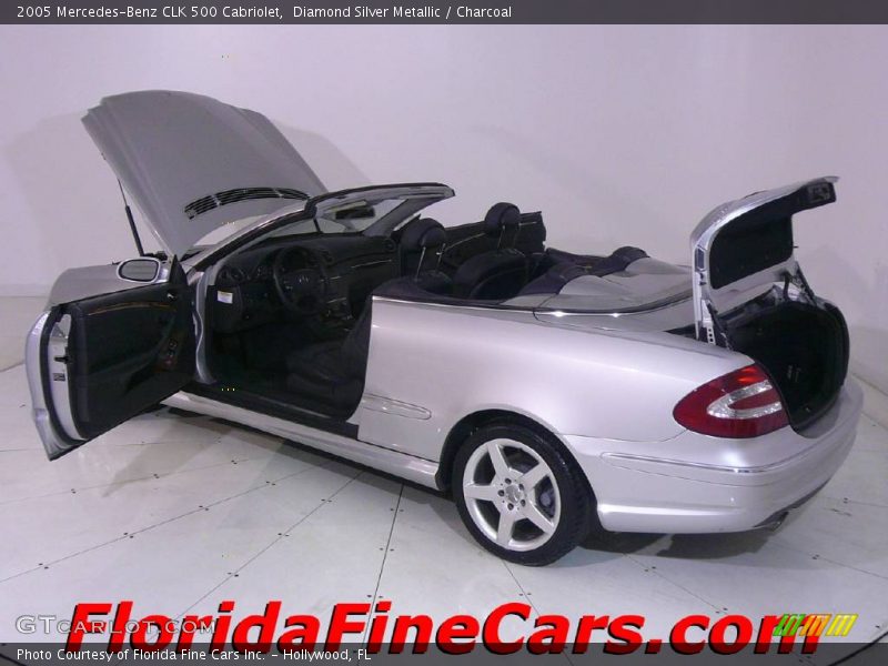 Diamond Silver Metallic / Charcoal 2005 Mercedes-Benz CLK 500 Cabriolet