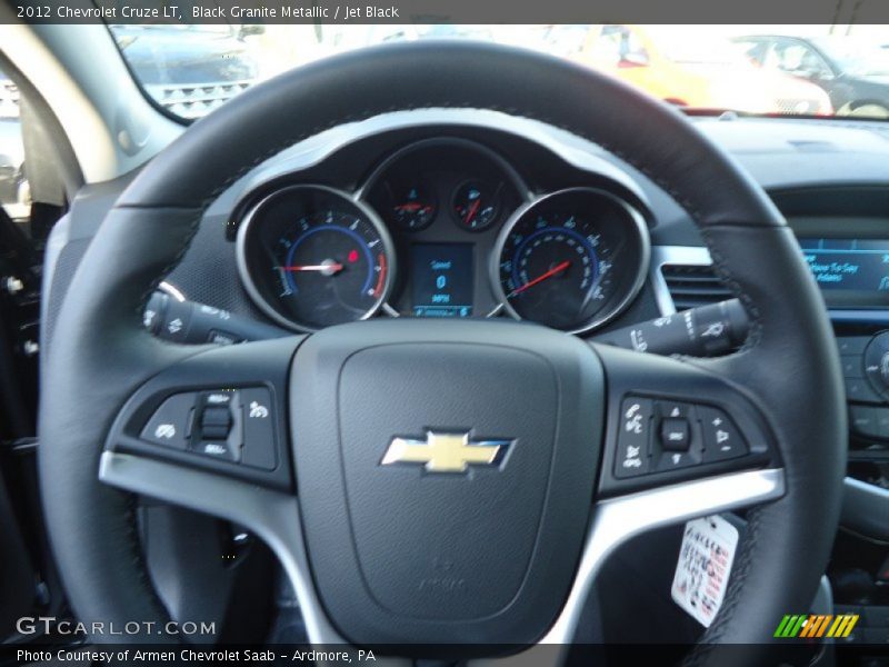 Black Granite Metallic / Jet Black 2012 Chevrolet Cruze LT