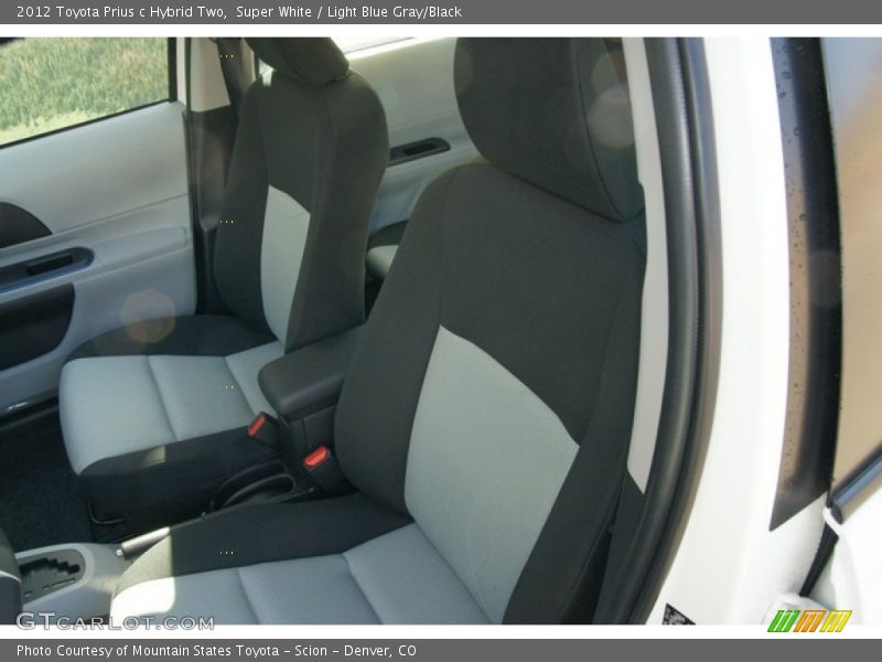 Super White / Light Blue Gray/Black 2012 Toyota Prius c Hybrid Two