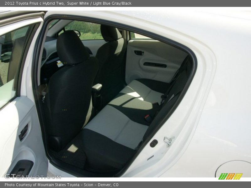 Super White / Light Blue Gray/Black 2012 Toyota Prius c Hybrid Two
