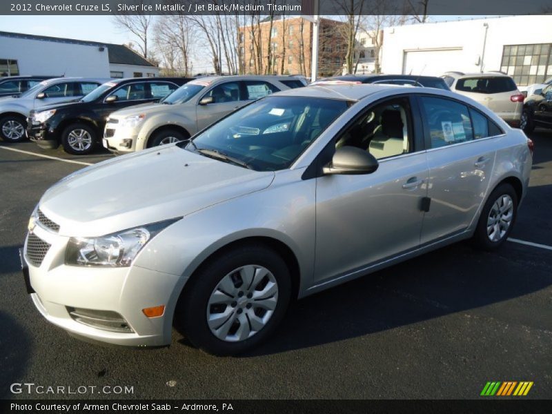 Silver Ice Metallic / Jet Black/Medium Titanium 2012 Chevrolet Cruze LS