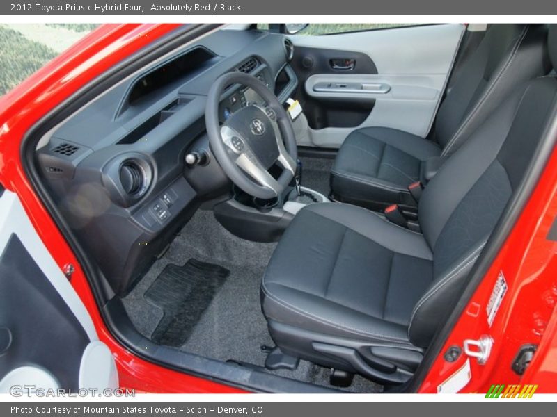  2012 Prius c Hybrid Four Black Interior