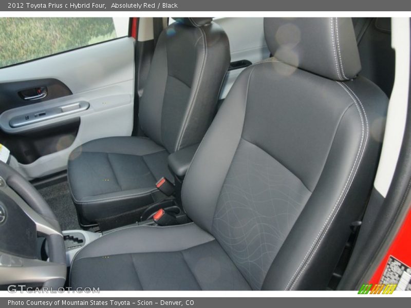 Front Seat of 2012 Prius c Hybrid Four