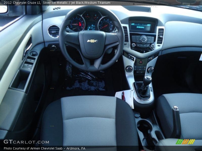 Silver Ice Metallic / Jet Black/Medium Titanium 2012 Chevrolet Cruze LS