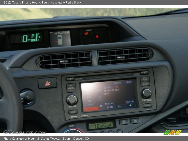 Absolutely Red / Black 2012 Toyota Prius c Hybrid Four