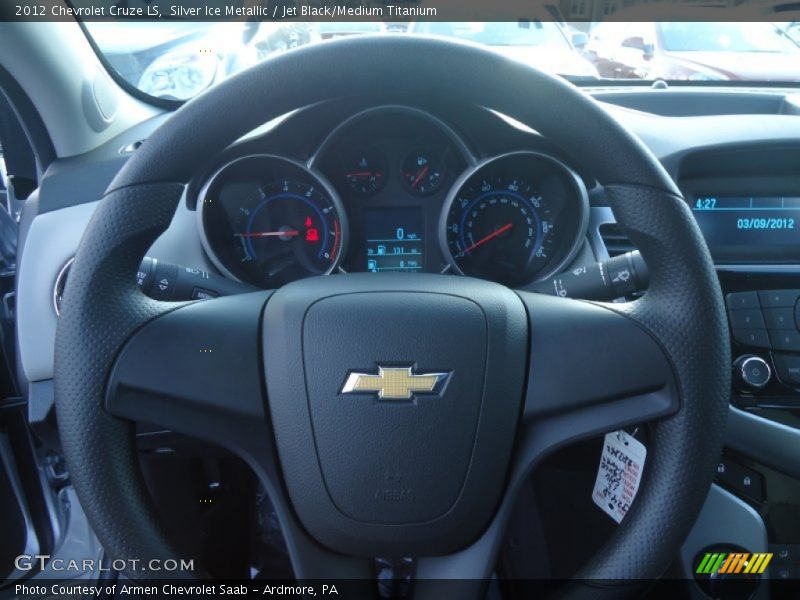 Silver Ice Metallic / Jet Black/Medium Titanium 2012 Chevrolet Cruze LS