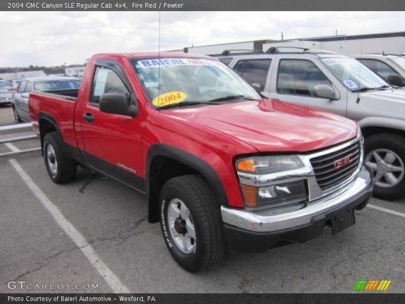 Fire Red / Pewter 2004 GMC Canyon SLE Regular Cab 4x4