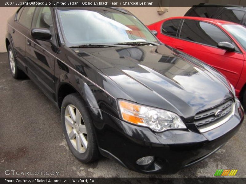 Obsidian Black Pearl / Charcoal Leather 2007 Subaru Outback 2.5i Limited Sedan