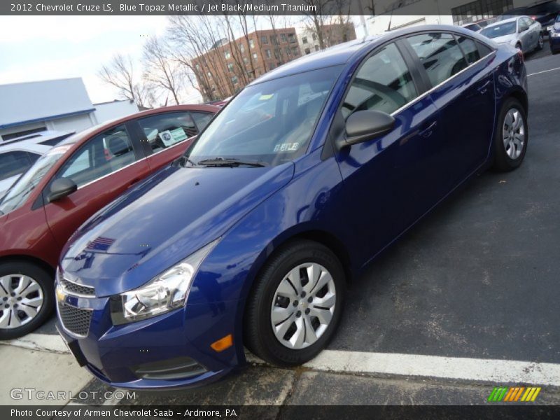 Blue Topaz Metallic / Jet Black/Medium Titanium 2012 Chevrolet Cruze LS