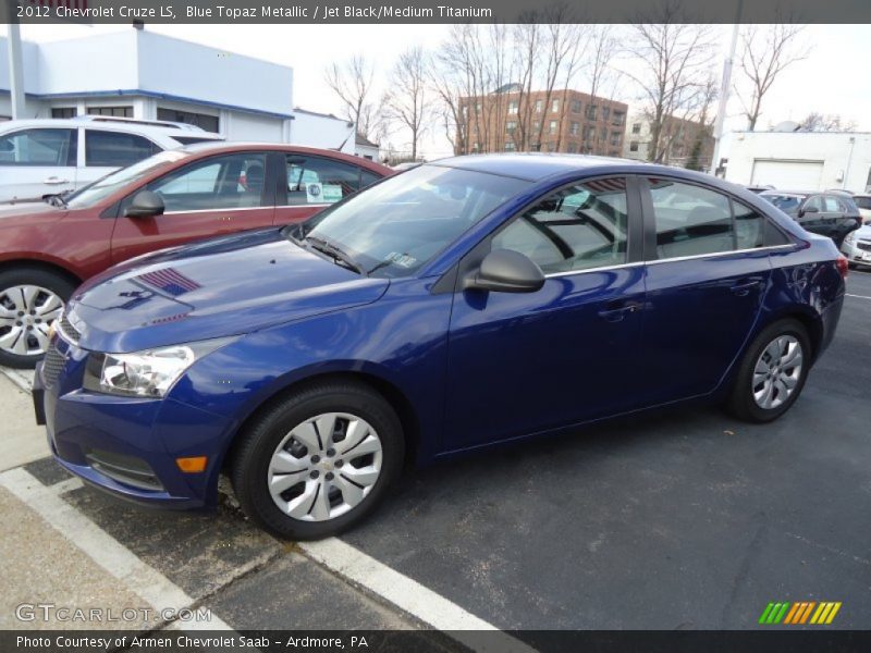 Blue Topaz Metallic / Jet Black/Medium Titanium 2012 Chevrolet Cruze LS