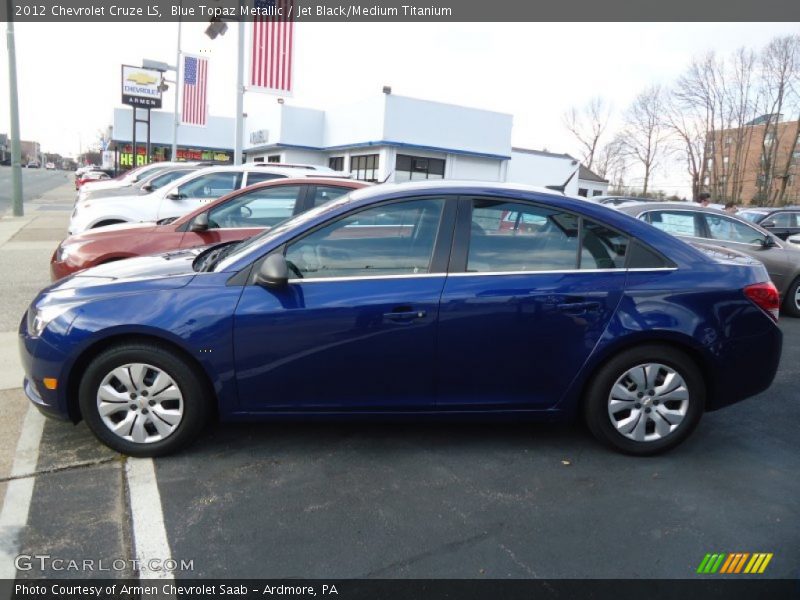 Blue Topaz Metallic / Jet Black/Medium Titanium 2012 Chevrolet Cruze LS