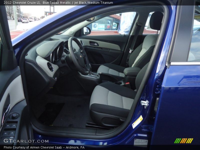 Blue Topaz Metallic / Jet Black/Medium Titanium 2012 Chevrolet Cruze LS