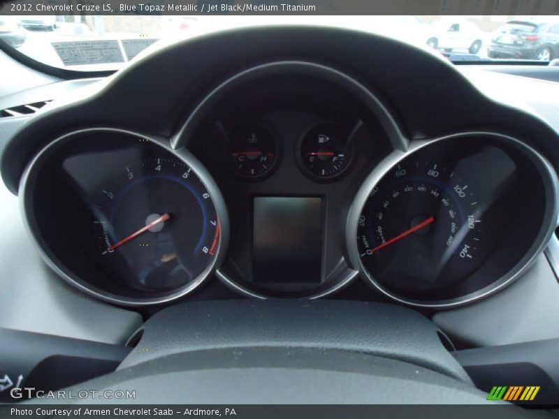 Blue Topaz Metallic / Jet Black/Medium Titanium 2012 Chevrolet Cruze LS