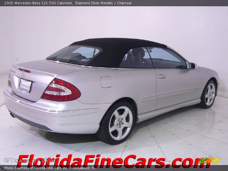 Diamond Silver Metallic / Charcoal 2005 Mercedes-Benz CLK 500 Cabriolet
