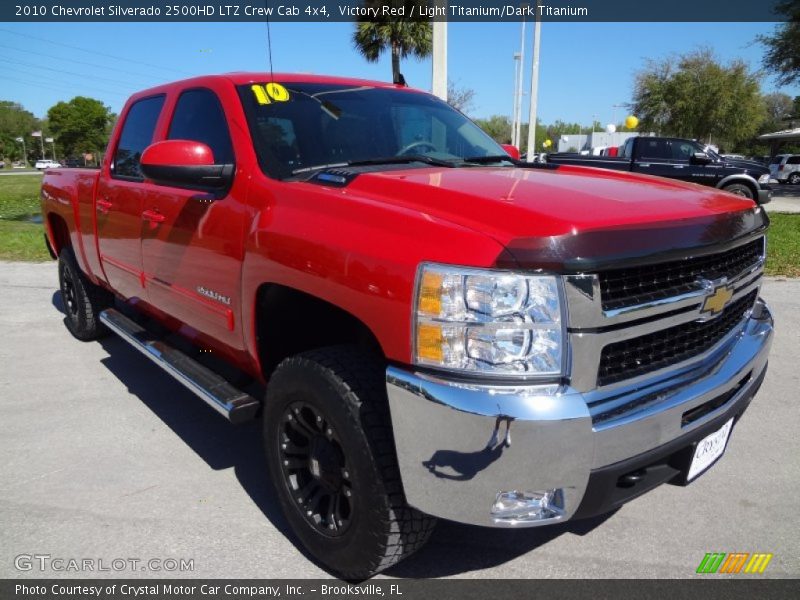 Victory Red / Light Titanium/Dark Titanium 2010 Chevrolet Silverado 2500HD LTZ Crew Cab 4x4