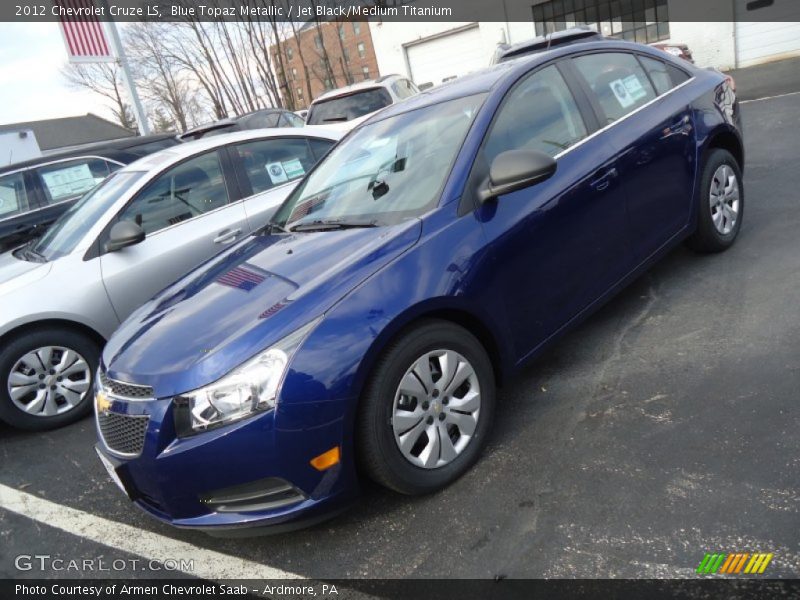 Blue Topaz Metallic / Jet Black/Medium Titanium 2012 Chevrolet Cruze LS