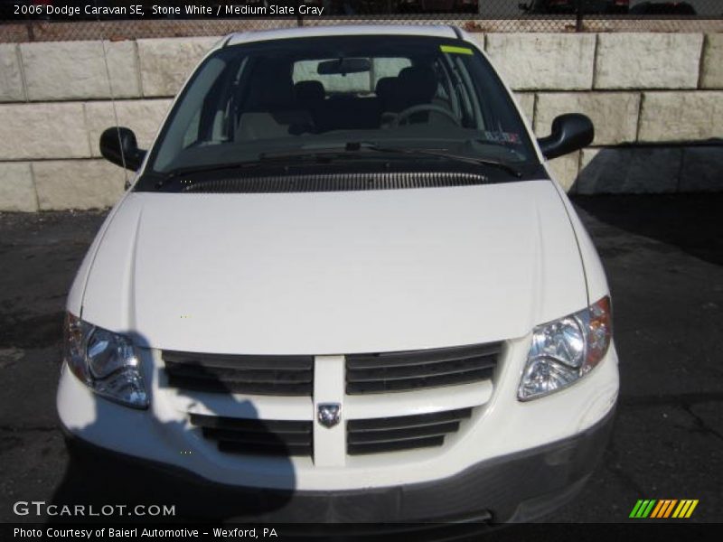 Stone White / Medium Slate Gray 2006 Dodge Caravan SE