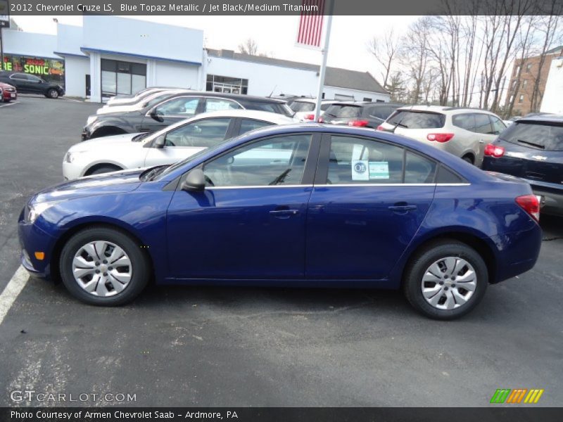 Blue Topaz Metallic / Jet Black/Medium Titanium 2012 Chevrolet Cruze LS