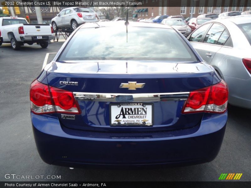 Blue Topaz Metallic / Jet Black/Medium Titanium 2012 Chevrolet Cruze LS